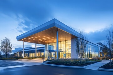 Obraz premium Premium Healthcare Center with Cutting-Edge Architectural Design and Advanced Medical Technology