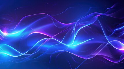 Abstract Blue and Purple Flowing Lines