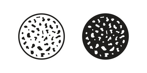 Cookies icons set in flat style. Tasty biscuits vector illustration on isolated background. Chocolate bakery sign business concept.