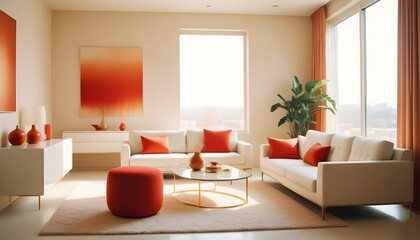 Fototapeta premium Photo interior modern design room 3d illustration