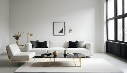 Photo interior modern design room 3d illustration