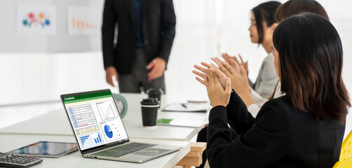 Spreadsheet document information financial startup concept. data and graphs in spreadsheet documents for online analysis project dashboard accounting digital snugly