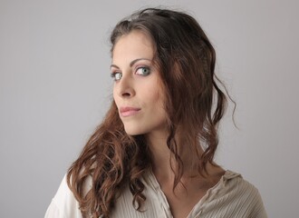 portrait of a  woman, studio shot