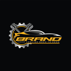 Auto repair car service logo, badge, emblem, template. Perfect logo for the automotive and repair industry.