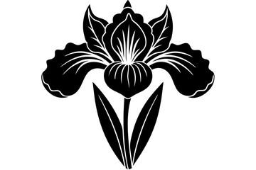 Iris flower silhouette 