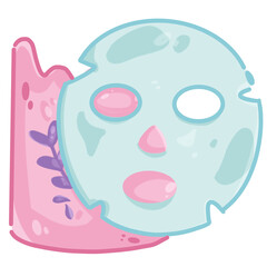Face mask skincare cartoon 