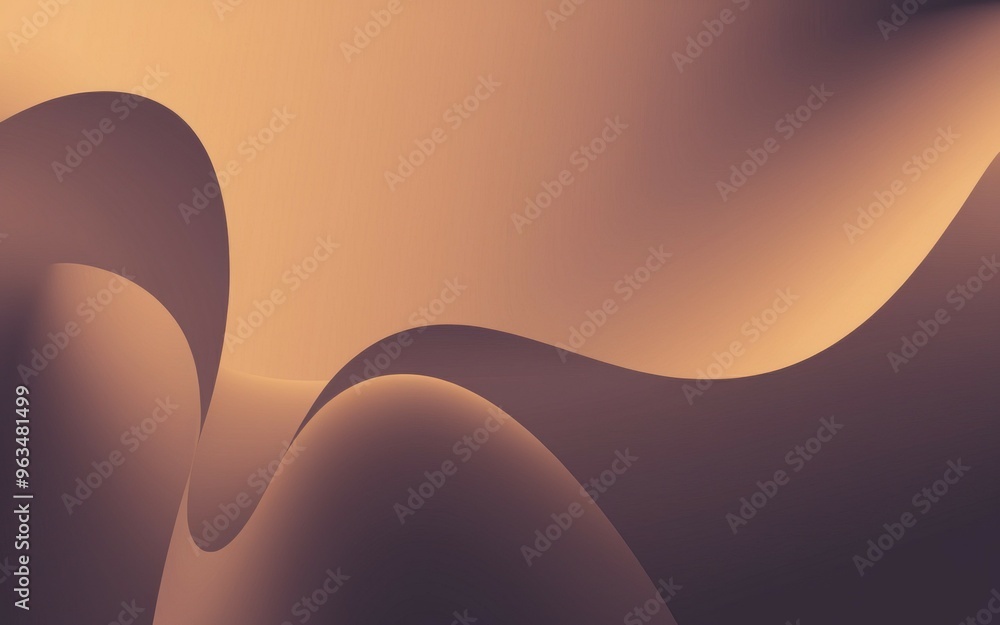 Poster abstract brown curves. abstract background with flowing curves in brown hues. the curved shapes sugg