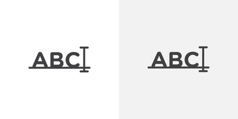 Rename icon simple black line style.