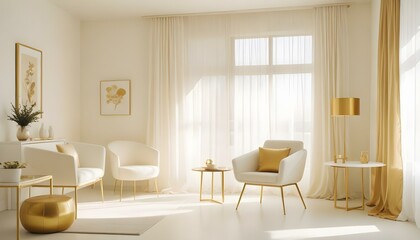 Fototapeta premium Photo interior modern design room 3d illustration