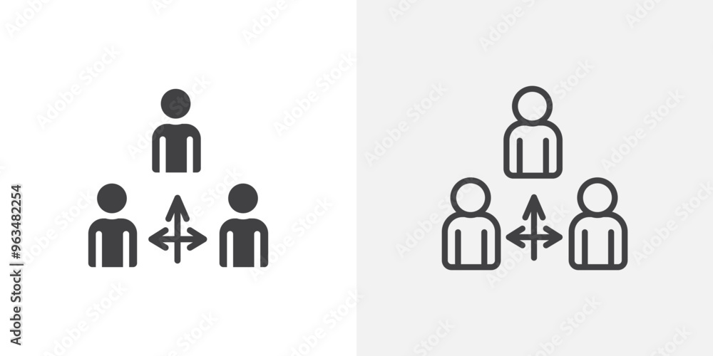 Poster third party icon simple black line style.
