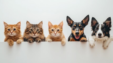 Fototapeta premium The Pets Behind the Barrier