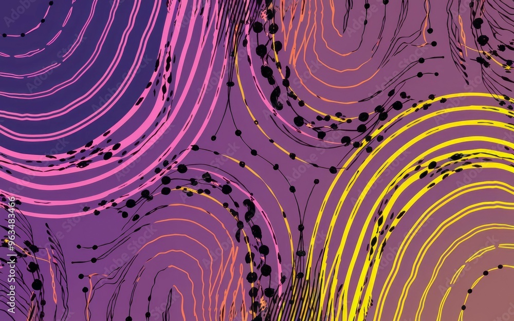Aufkleber abstract swirl pattern. colorful swirl pattern design, featuring abstract lines and dots. perfect fo