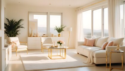 Fototapeta premium Photo interior modern design room 3d illustration