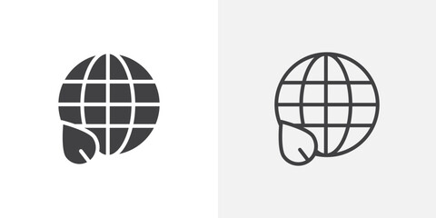 Environment icon simple black line style.