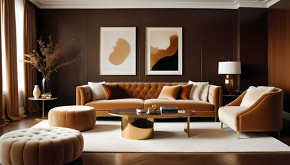Obraz premium Photo interior modern design room 3d illustration