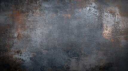 Dark, textured background with cracked paint and rust.