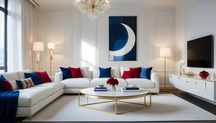 Photo interior modern design room 3d illustration