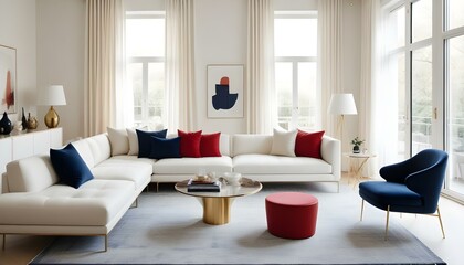 Photo interior modern design room 3d illustration