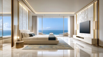 Luxurious Ocean View Bedroom with Modern Design