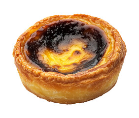Obraz premium Portuguese Custard Tart on transparent background
