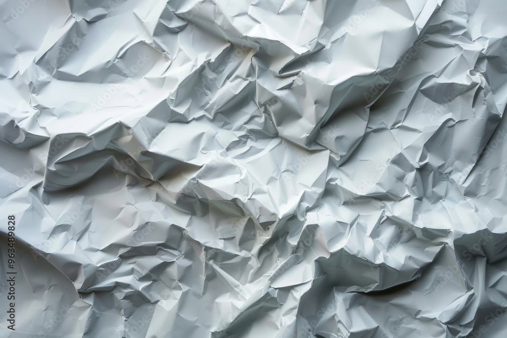 Poster white crumpled paper is creating an uneven rough surface