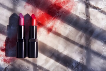 Close up of open lipstick