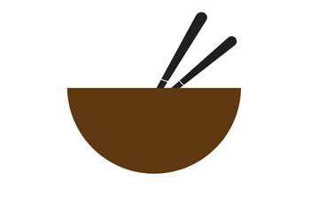 chopsticks on a white background