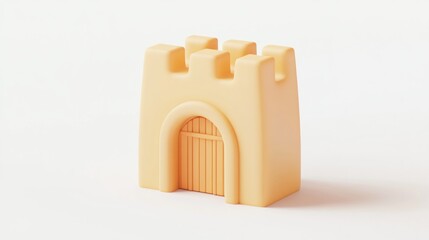 Obraz premium A soft, castle-shaped toy designed for children's play and imaginative activities.