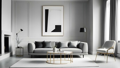 Photo interior modern design room 3d illustration