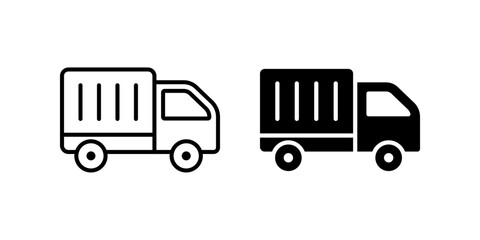 Truck icon set. truck fast shipping Symbol. for mobile concept and web design. vector illustration on white background