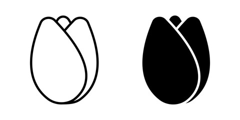 Set of tulip icons. for mobile concept and web design. vector illustration on white background