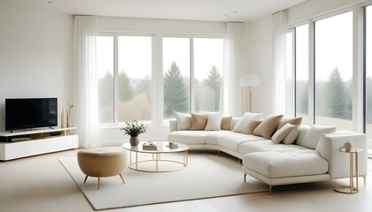 Fototapeta premium Photo interior modern design room 3d illustration