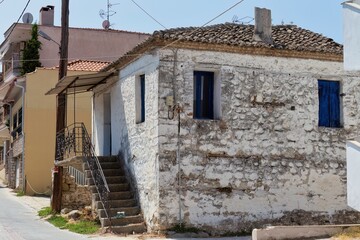 old greek house in pefkochori, greece