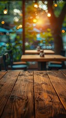Obraz premium Table with blurred background 