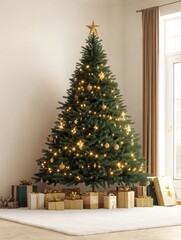 Christmas tree , 3d, banner, template, flyer, blank, background, card