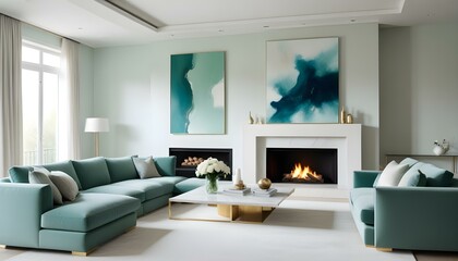 Photo interior modern design room 3d illustration