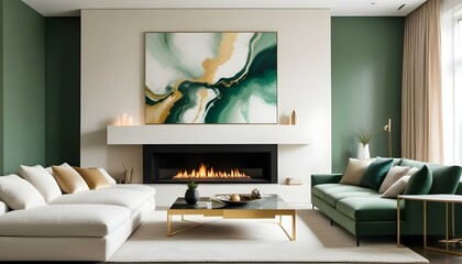 Photo interior modern design room 3d illustration