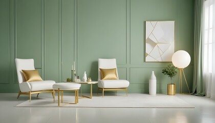 Photo interior modern design room 3d illustration