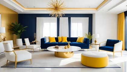 Photo interior modern design room 3d illustration