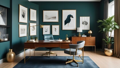 Photo interior modern design room 3d illustration