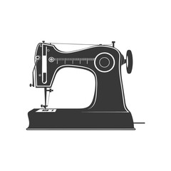 Silhouette of a Vintage Sewing Machine