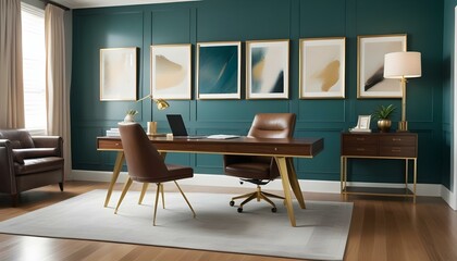 Fototapeta premium Photo interior modern design room 3d illustration