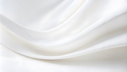 Obraz premium Background texture fabric soft white blurred abstract calm peaceful shine movement natural graphic satin silky material. white soft fabric texture background. 