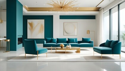 Photo interior modern design room 3d illustration