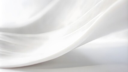 Background texture fabric soft white blurred abstract calm peaceful shine movement natural graphic satin silky material. white soft fabric texture background. 