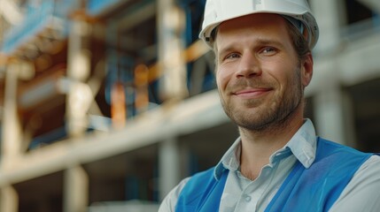 The Smiling Construction Site Worker