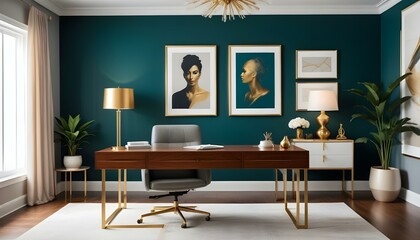 Photo interior modern design room 3d illustration