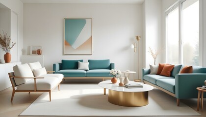 Photo interior modern design room 3d illustration