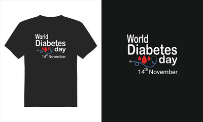 World Diabetes Day T-Shirt Design, typography t-shirt design, T-Shirt&nbsp;Design.