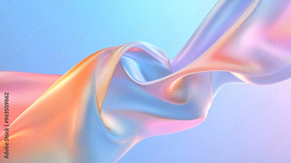 Aufkleber a captivating image showcasing the elegant curves of pastel fabric, creating a seamless flow of colo